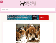 Tablet Screenshot of beaglefanclub.com